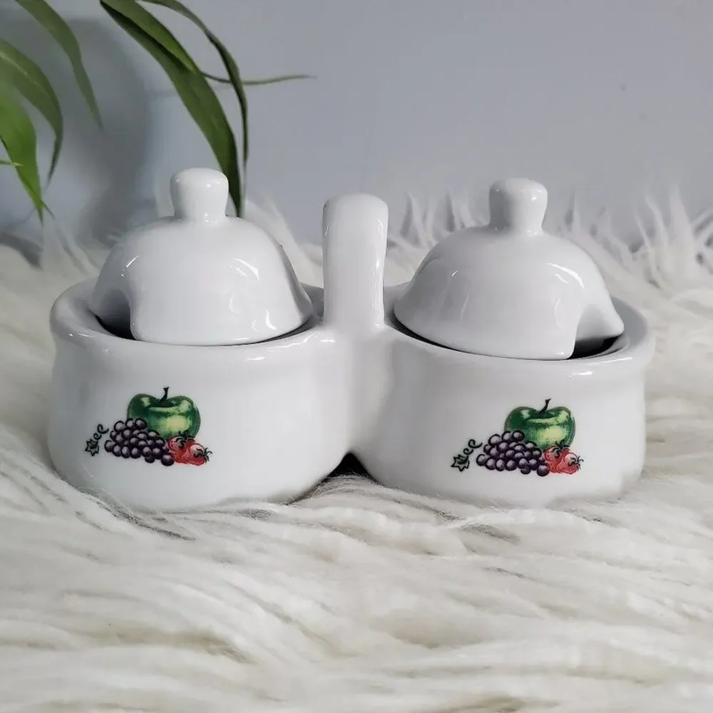 Houston Harvest Vintage Double Jam Pot Server